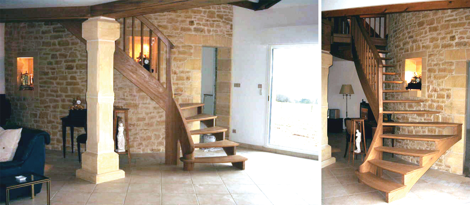 Escalier balancé sans contremarche ∣ Menuiserie ∣ Ateliers Férignac